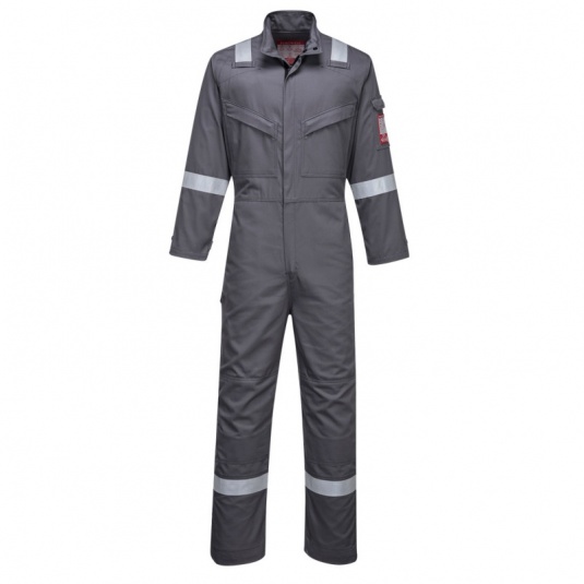 Portwest FR93 Grey Bizflame Ultra PPE Coveralls (6 Pack)