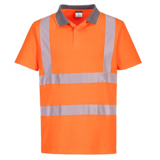 Portwest EC10 Eco Hi-Vis Orange Polo Shirt (Pack of 6)