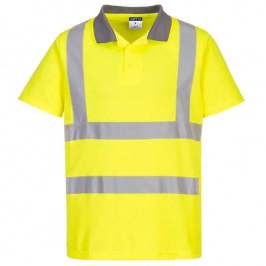 Portwest EC10 Eco Hi-Vis Yellow Polo Shirt (Pack of 6)