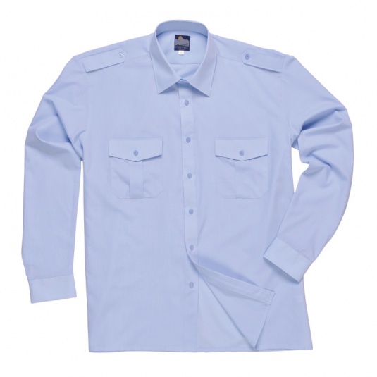 Portwest S102 Long Sleeve Blue Pilot Shirt