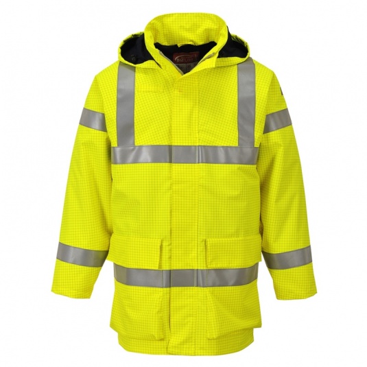 Portwest S774 Yellow Bizflame Rain PPE High-Vis Lightweight Jacket