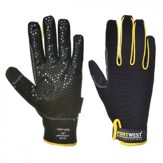 Portwest A730 Supergrip Black Leather Gloves