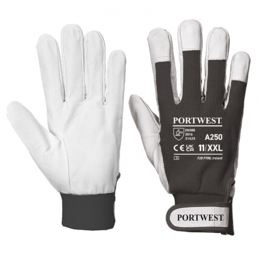 Portwest Tergsus XX-Large Black Leather Gloves A250BK