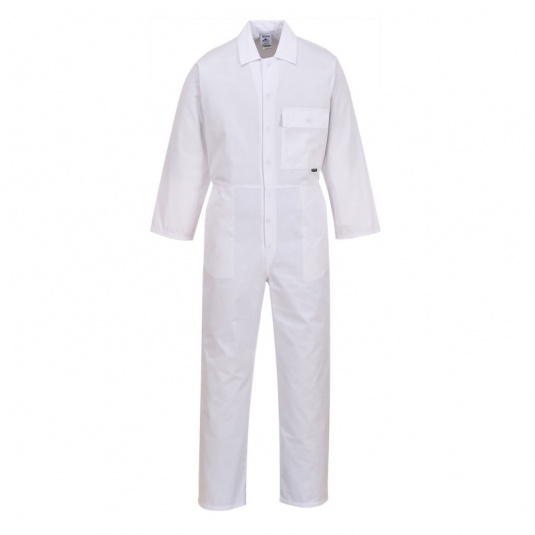 Portwest 2802 White Standard Coveralls with Chest Pocket
