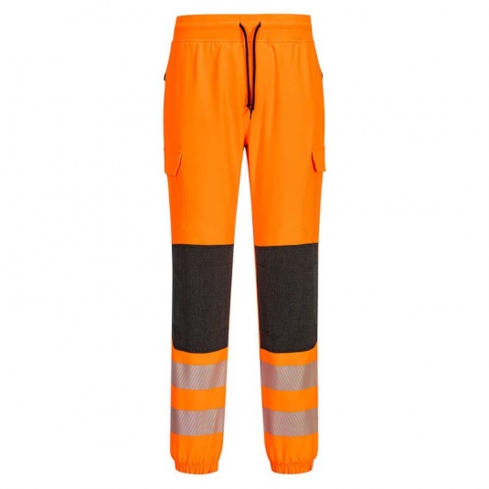 Portwest KX346 Flexi Orange Hi-Vis Joggers - Workwear.co.uk
