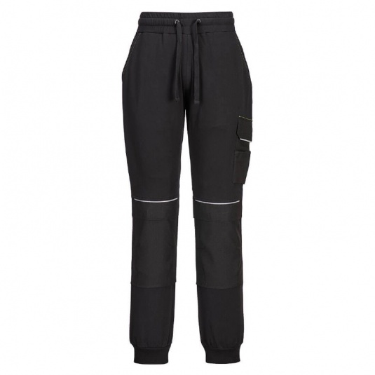 Portwest PW399 PW3 Black Cotton Work Joggers with Knee Pad Pockets