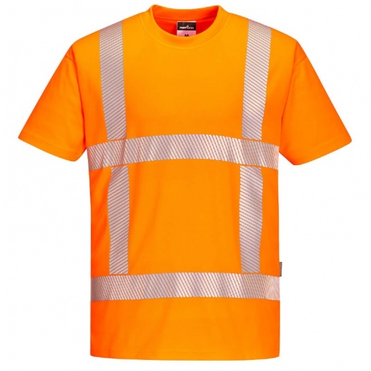 Portwest R413 Hi-Vis Traffic Work T-Shirt (Orange)
