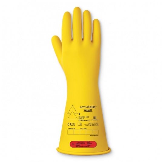Ansell ActivArmr RIG014Y Class 0 Electrical Insulation Gloves (Yellow)