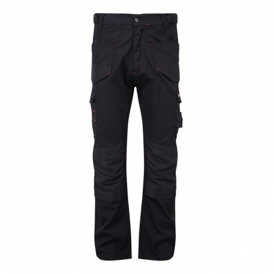TuffStuff 727 Black Triple Stitched Work Trade Trousers with Knee Pad Pockets