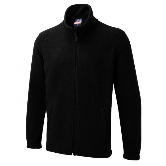 Uneek UC601 Premium Full-Zip Work Fleece Jacket (Black)