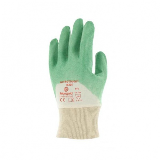 Ansell Nitrotough N250B 3/4 Nitrile Dipped Cotton Utility Gloves