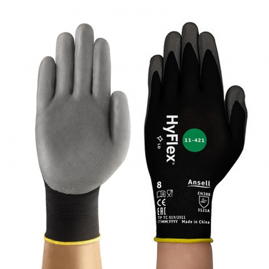 Ansell HyFlex 11-421 Water-Based Flexible Indicator Work Gloves