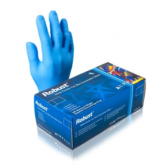 Aurelia Robust 93859-9 Medical Nitrile Blue Disposable Gloves