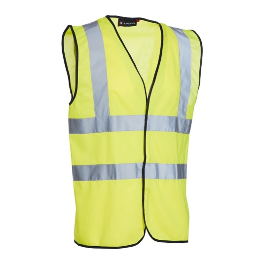 Blackrock 80300 Yellow Hi-Vis Safety Vest - Workwear.co.uk