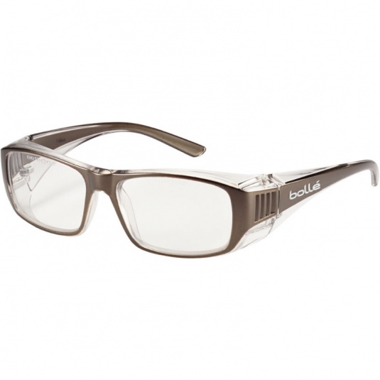 Bollé B808 Clear PLATINUM-Coated Safety Glasses B808BLPSI