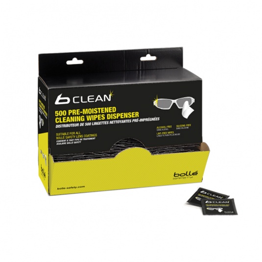 Boll Cleaning Tissues for Safety Glasses and Goggles B500 (Dispenser of 500 Tissues)