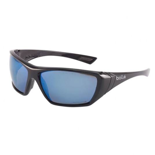 Bollé Hustler Blue Safety Glasses HUSTFLASH Workwear.co.uk