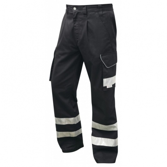 Leo Workwear CT02 Ilfracombe Black Cargo Trousers