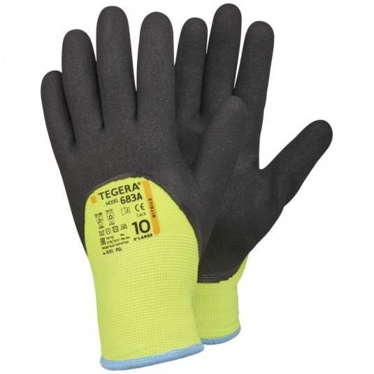 Ejendals Tegera 683A Hi-Vis Water-Resistant Thermal Gloves