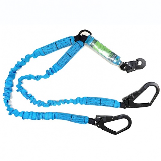 Fall@rrest Twin 2m Lanyard with Snap Hook and Scaffold Hooks