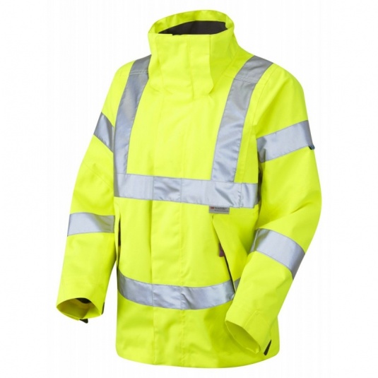 Leo Workwear EcoViz JL04 Rosemoor Women's Breathable Waterproof Hi-Vis Yellow Jacket