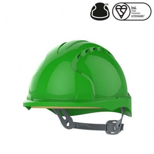 JSP EVO3 Green Vented Micro Peak Industrial Hard Hat