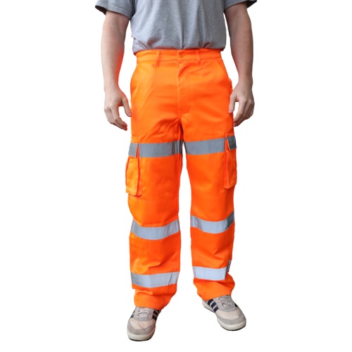KeepSafe Hi-Vis Combat Trousers (Orange) - Workwear.co.uk
