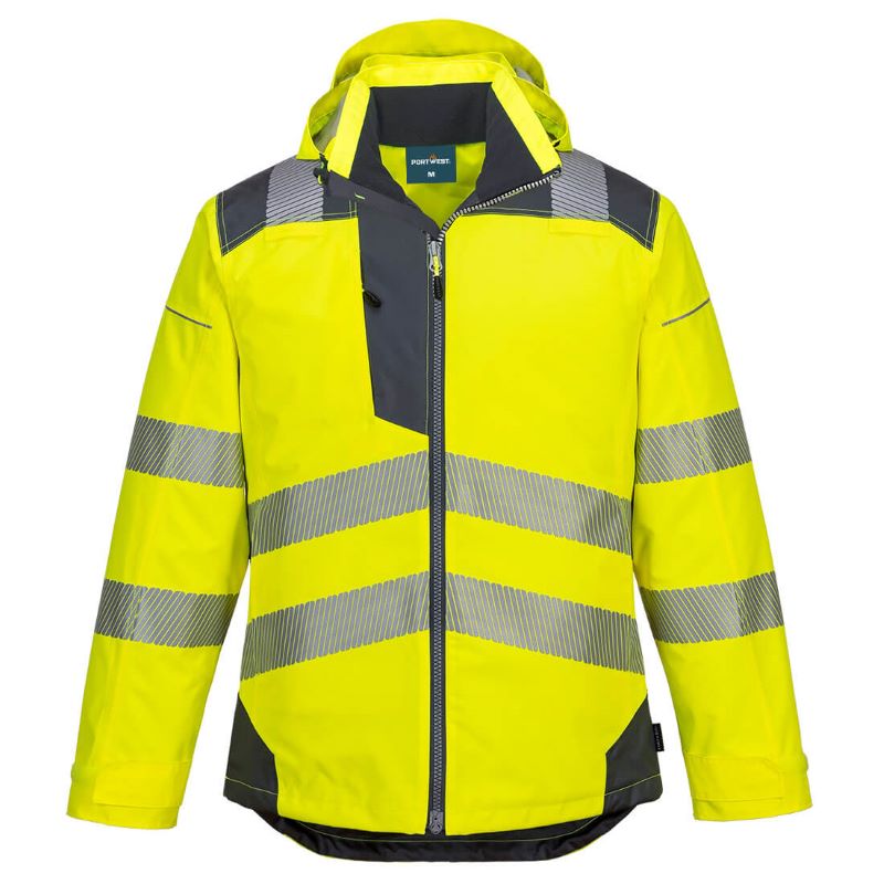Portwest T400 PW3 Hi-Vis Jacket Yellow/Grey - Workwear.co.uk
