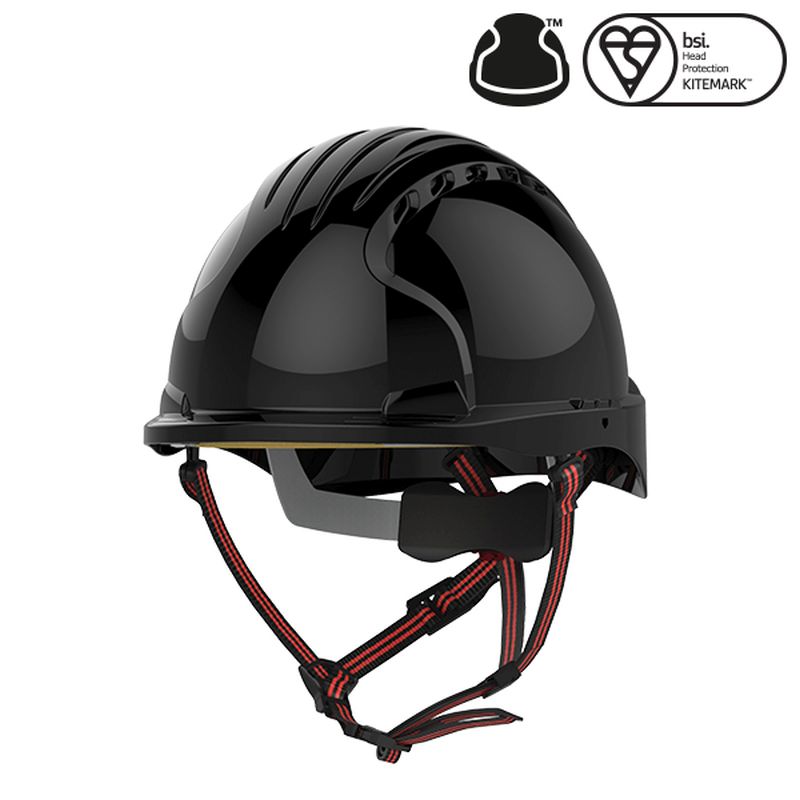 Jsp Black Safety Hat JSP EVO5 Dualswitch Black Vented Industrial