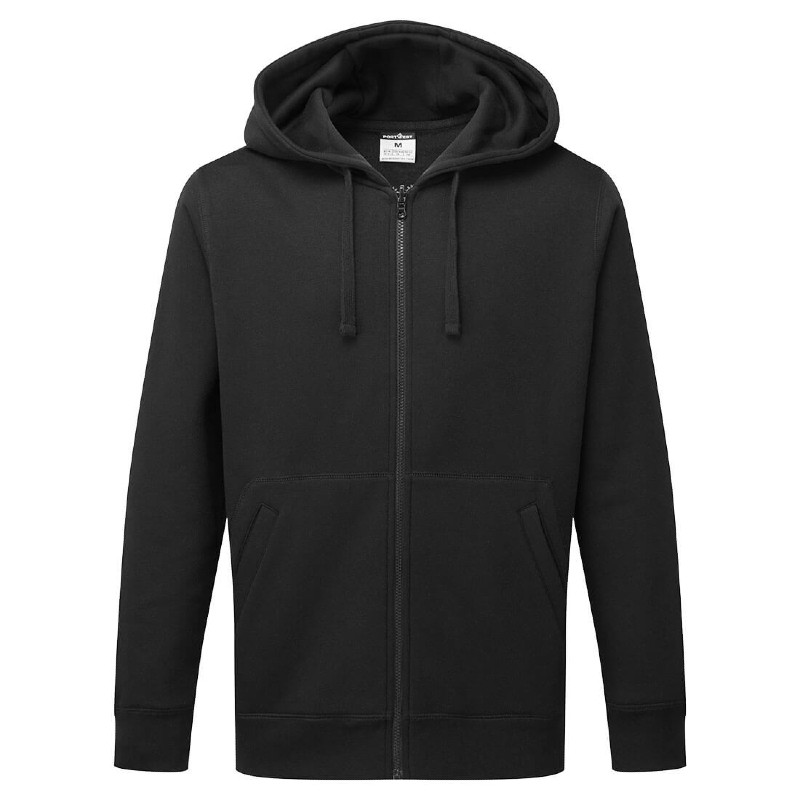 Plain black zip up outlet