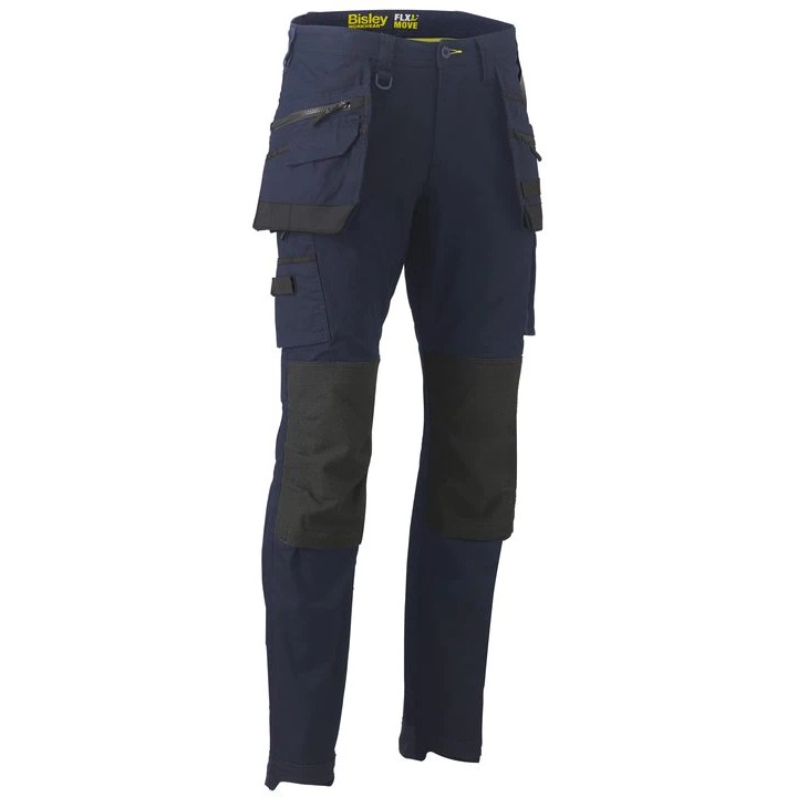 Navy stretch work pants sales