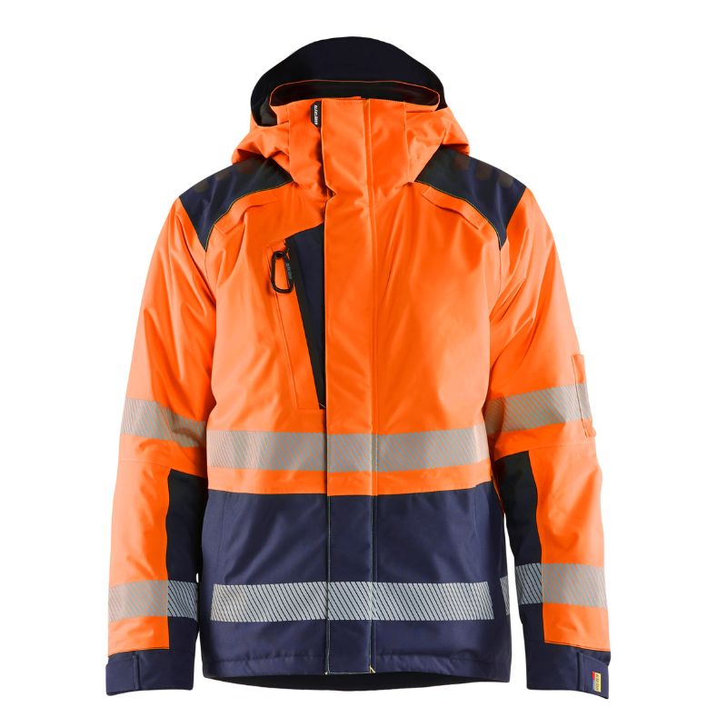 Orange winter jacket mens shop
