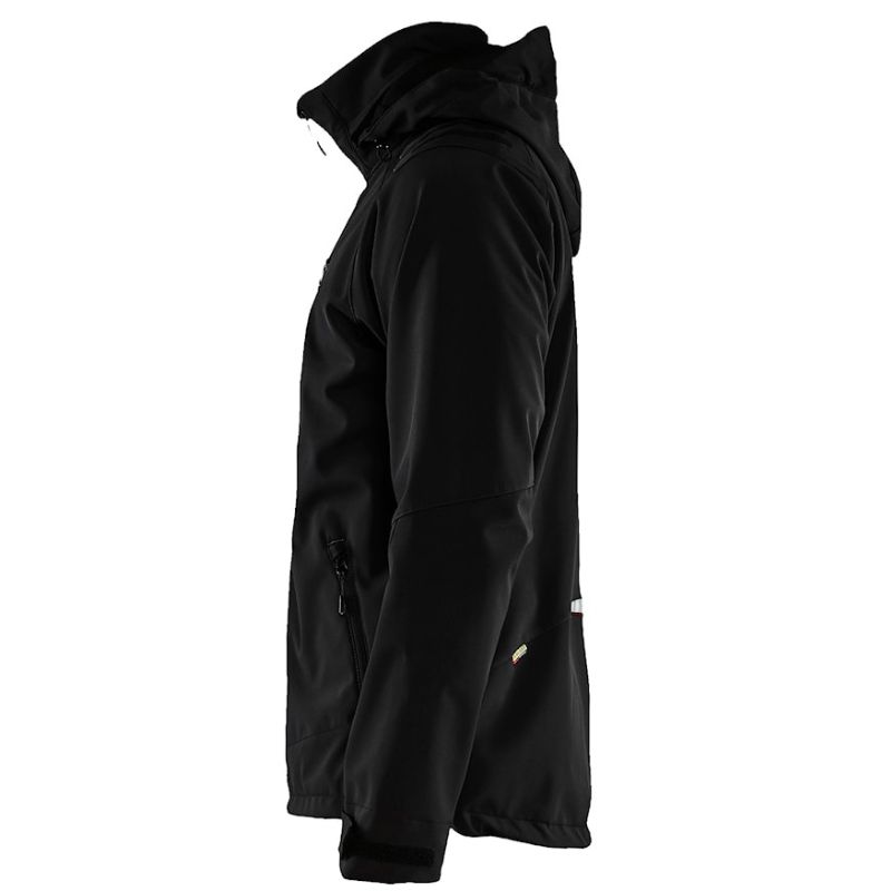 Blaklader Softshell Jacket (Black/Red) - Workwear.co.uk