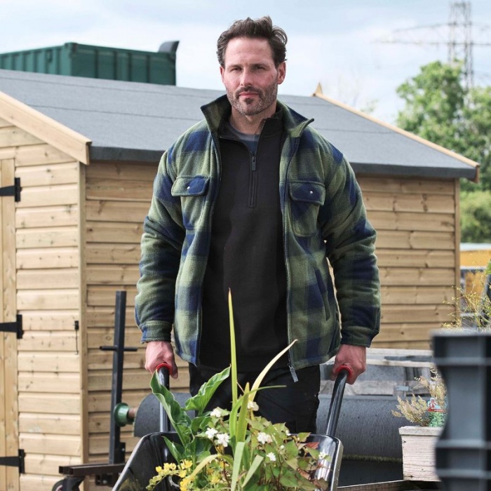 Fort 126 Portman Men's Green Check Shacket - Workwear.co.uk
