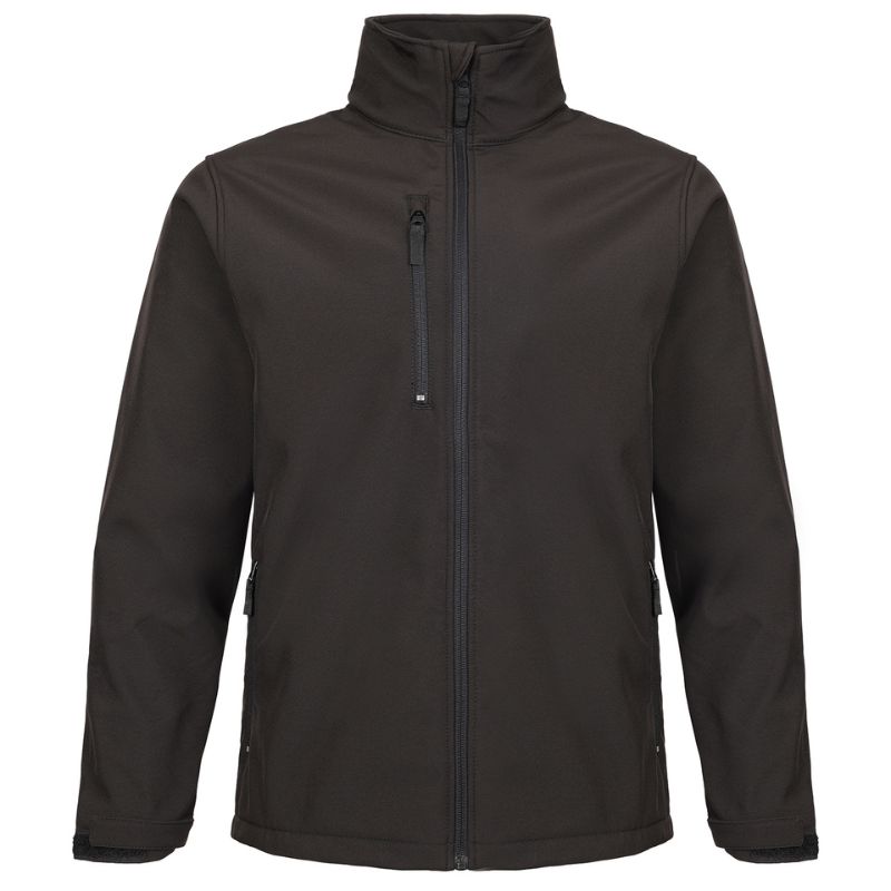 Fort Workwear 204 Selkirk Waterproof and Fleece-Lined Softshell Work Jacket  (Black)