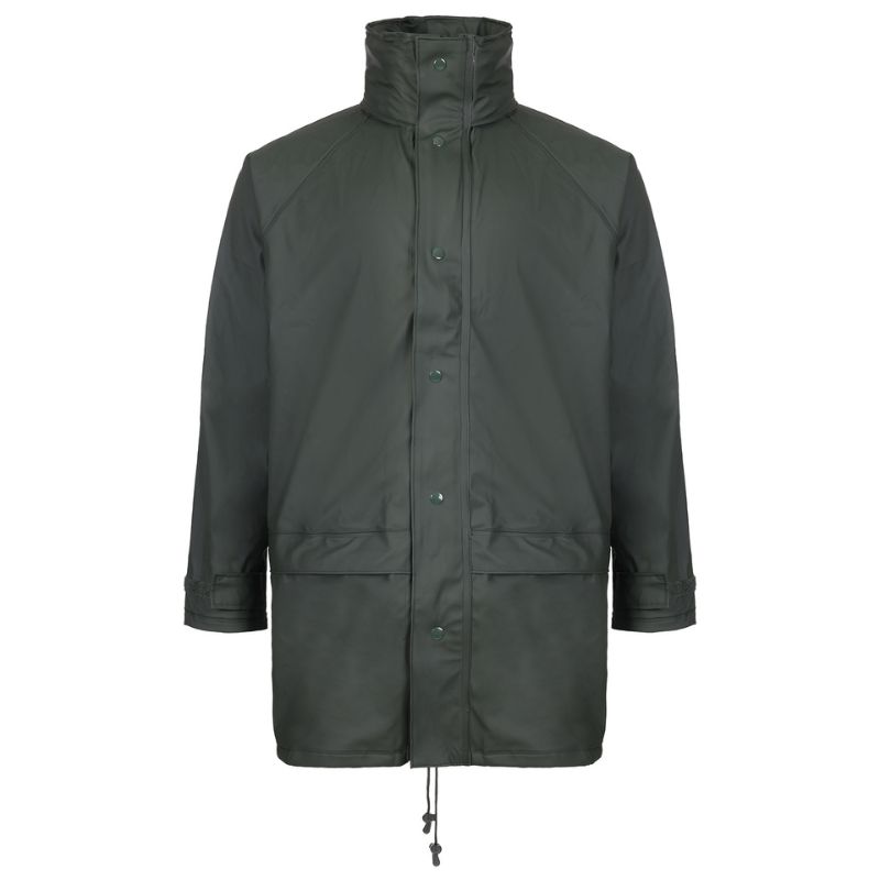 Fort Workwear 220 Flex Men s Hooded Waterproof Work Jacket Green