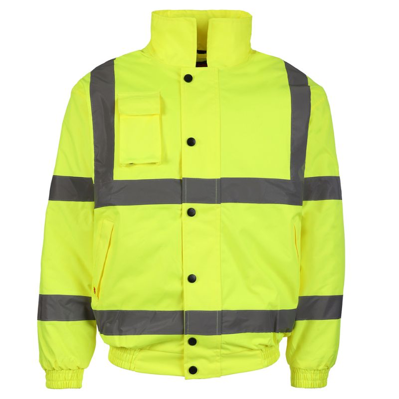 Fort Workwear 265 Men s Waterproof Hi Vis Bomber Jacket Yellow