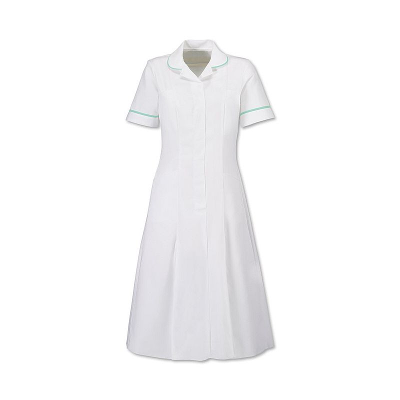 Alexandra Workwear Traditional Women s White Classic Collar Dress