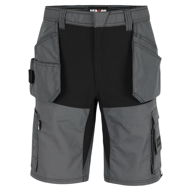 Herock Speri 4 Way Stretch Bermuda Work Shorts with Fixed Nail Pockets Anthracite Black