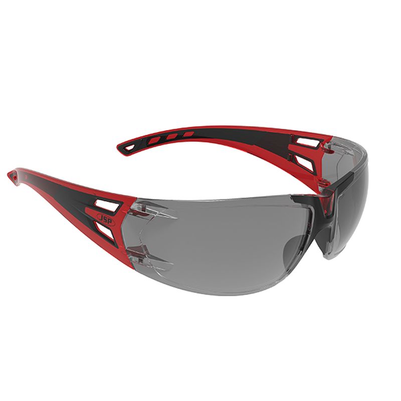 JSP ForceFlex 3 Red/Black SmokeTinted Glasses Workwear.co.uk