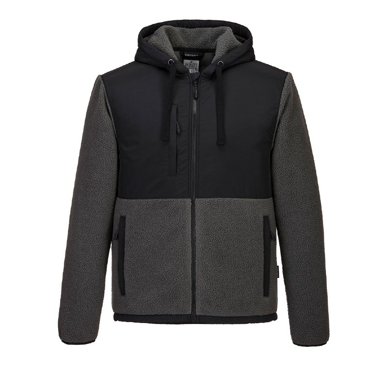 Portwest KX371 KX3 Black and Grey Men s Borg Fleece Jacket