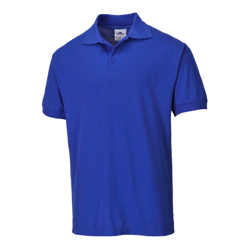 Portwest B210 Blue Work Polo Shirt - Workwear.co.uk