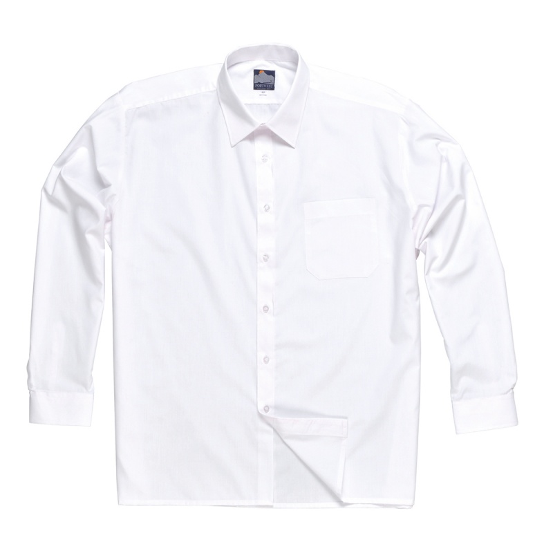 Portwest S103 Classic Long-Sleeve White Shirt - Workwear.co.uk
