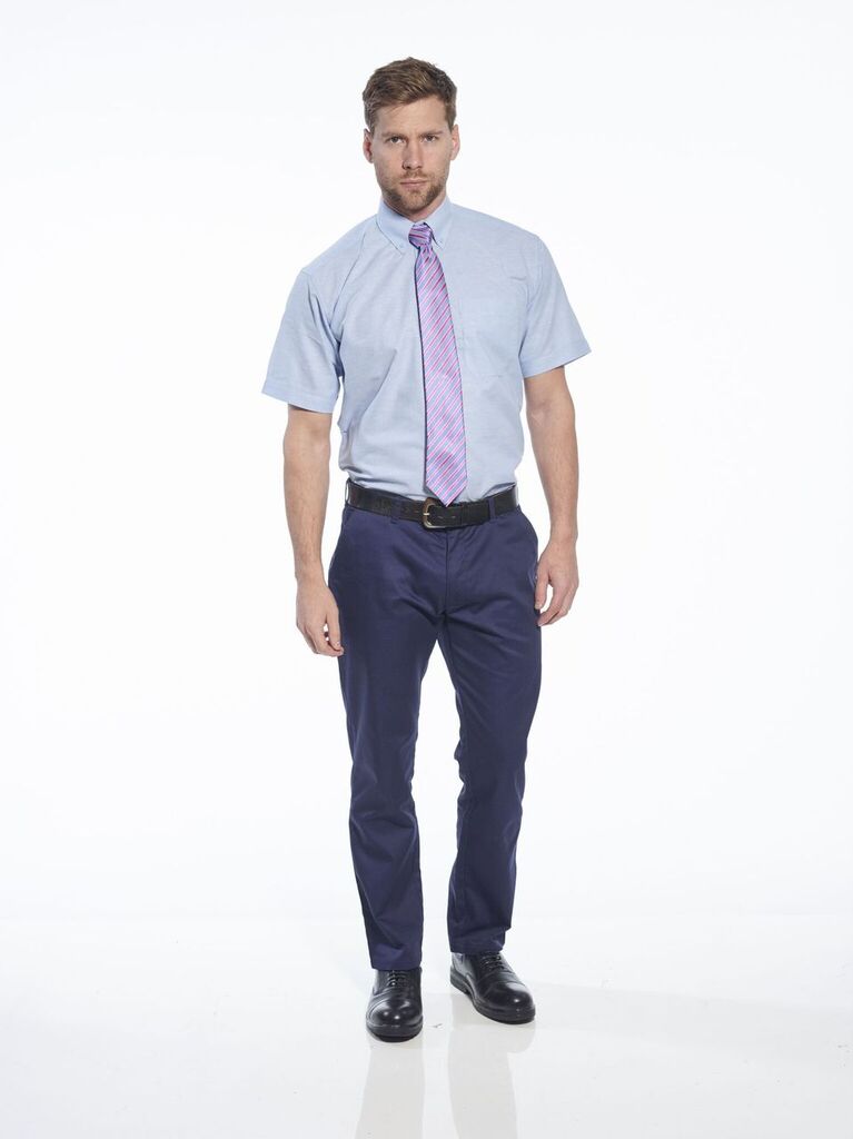 Portwest S108 Blue Short Sleeve Oxford Shirt Portwest S108 Blue Short Sleeve Oxford Shirt