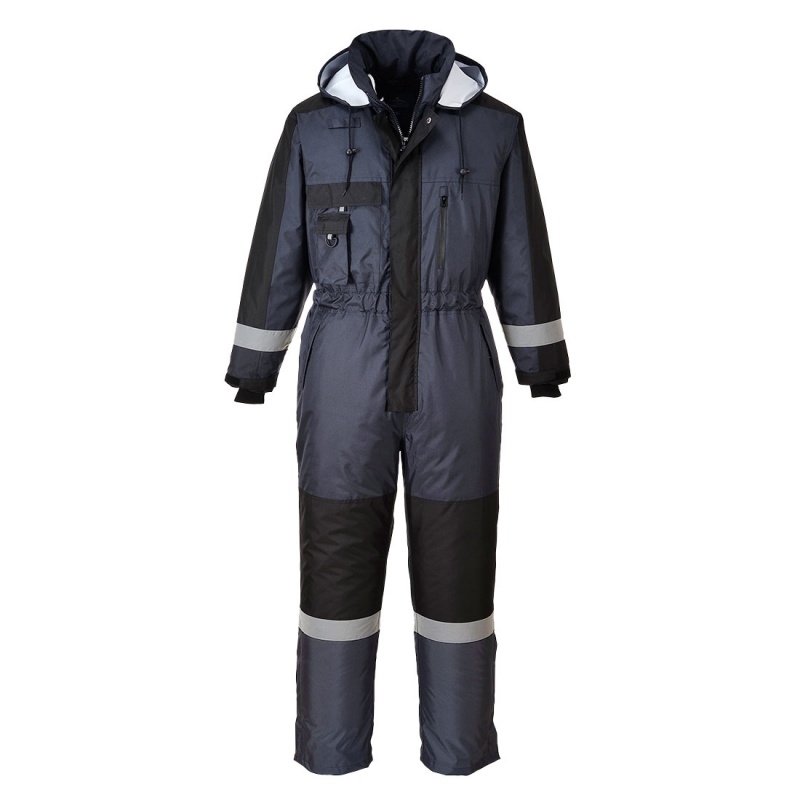 Portwest S585 Navy Winter Coveralls Workwear.co.uk