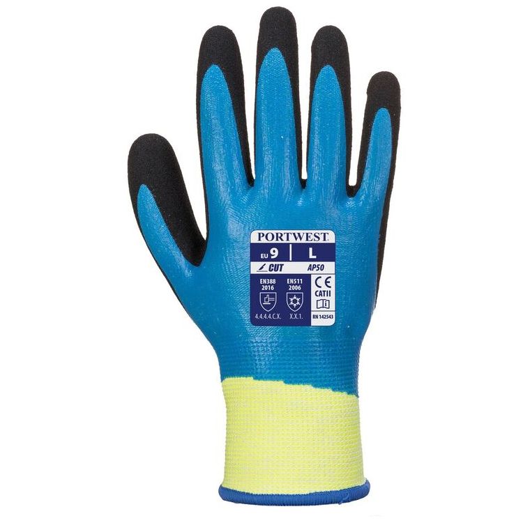 Portwest CutResistant Waterproof Nitrile Foam Gloves AP50 Workwear.co.uk