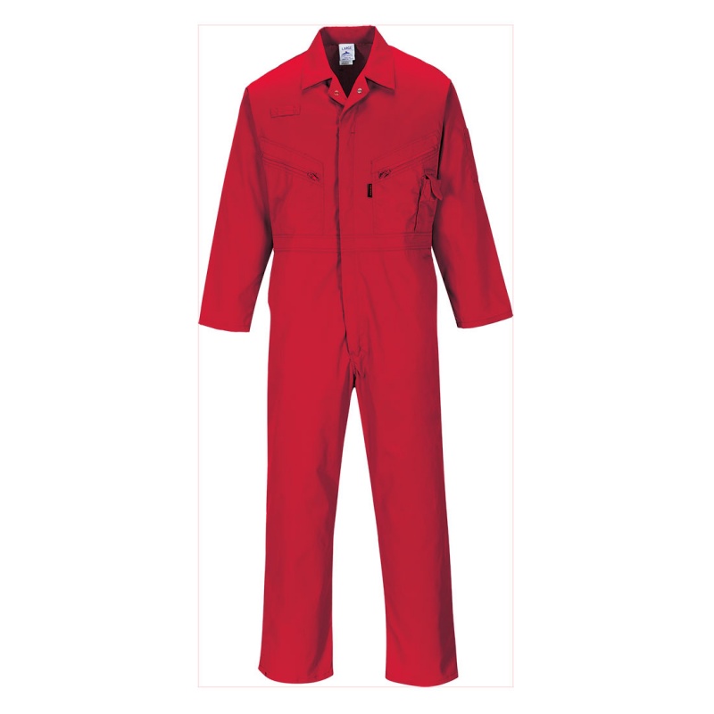 Portwest C813 Red AllPurpose Coveralls Workwear.co.uk