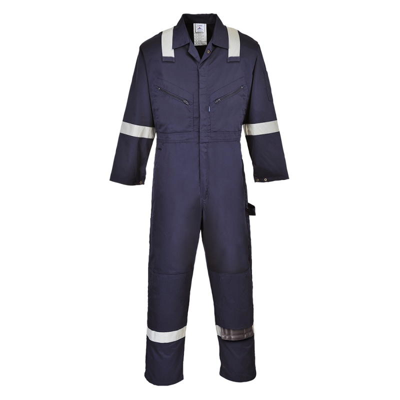 Portwest F813 Navy Iona Safety Coveralls Workwear.co.uk