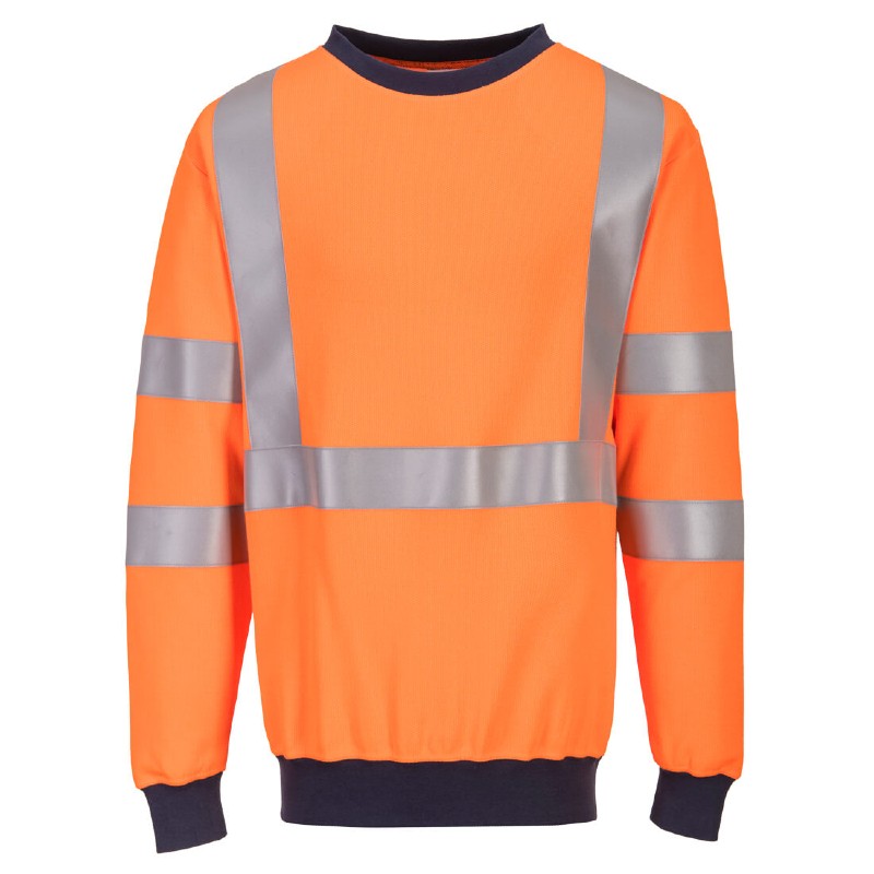 Portwest FR703 Flame-Retardant Hi-Vis Sweatshirt - Workwear.co.uk