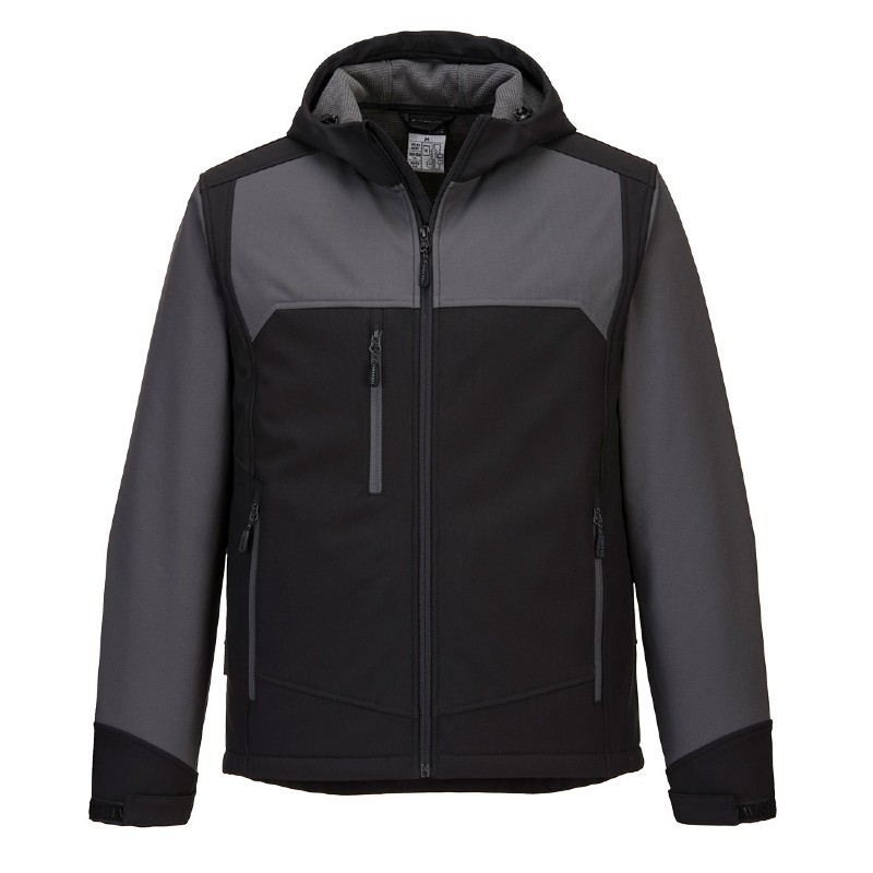 Portwest KX362 Black/Grey Softshell Jacket - Workwear.co.uk